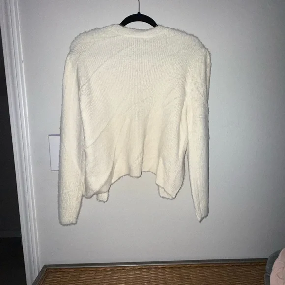 Marled Cream Cardigan Sweater - Picture 4 of 4